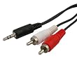 3.5mm Stereo to 2 RCA M/M Cable for Apple iPhone 4 16GB, 6 FT