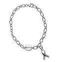 Sterling Silver Breast Cancer Survivor Ribbon Bracelet