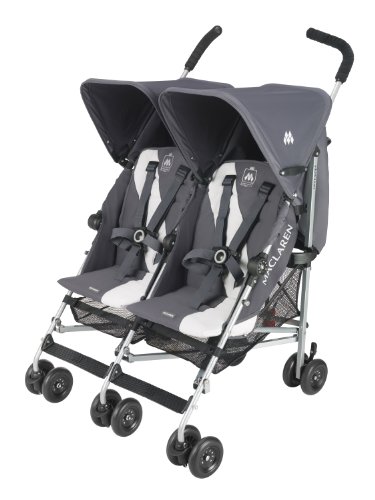 New Maclaren Twin Triumph Stroller, Charcoal/Silver