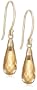 14k Yellow Gold Citrine Briolette Drop Earrings