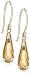 14k Yellow Gold Citrine Briolette Drop Earrings