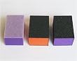 3 Way Nail Buffer Haft Block 20 Pcs/ea Color Purple-White