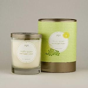 Yuzu Leaf, KOBO Pure Soy Candle with Cylindrical Gift Box from the Origami Collection