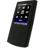 iGadgitz Black Silicone Skin Case Cover for Sony Walkman NWZ-E440 Series + Screen Protector ( NWZ-E443, NWZ-E444, NWZ-E445, NWZE443, NWZE444, NWZE445, NWZ-E443B, NWZ-E444B, NWZ-E445B, NWZ-E443R, NWZ-E444R, NWZ-E445R )