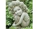 FLOWER Peek-A-Boo PIXIE Garden Statue Cast Cement NO RESIN Sculpture