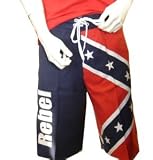 Rebel Confederate Flag Boardshort - Board Shorts Size Large