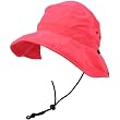 Unisex Neon Summer Chin Tie Boonie Bucket Hat Cap Crusher Snap up down 58cm Pink