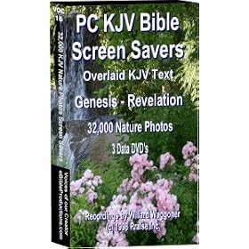 PC Screen Savers - KJV Bible - 86 hours - 32,000 Nature Photos (3) data DVD disks
