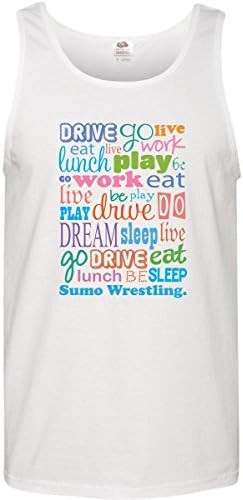 Inktastic Live Dream Sumo Wrestling Tank Top Large White