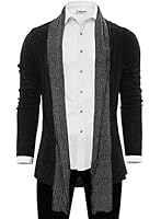Tom's Ware Mens Classic Fashion Marled Open-Front Shawl Collar Cardigan