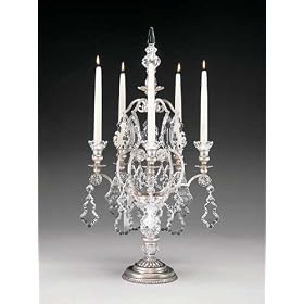 Schonbek 71005-23 Etruscan Gold Versailles Crystal Five Light Up Lighting Candelabra from the Versai