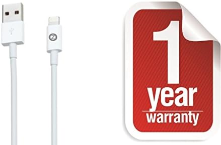 ztech USB Sync Data Charging Lightning 3 Ft Cable Compatible for iPhone 5 / 5C / 5S / 6 & 6 plus (IOS 8 Supported) iPad Mini iPod Touch 7th generation type 09 Higher Quality White