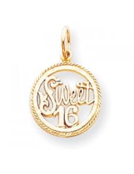 10k Yellow Gold Sweet 16 Charm