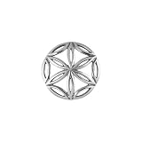 Antique Sterling Silver 18mm Celtic Flower Open Link