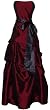 Strapless Taffeta Bridesmaid Prom Long Dress