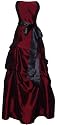 Strapless Taffeta Bridesmaid Prom Long Dress