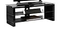 Ateca MON125/BK - Glass Stand For LCD & Plasma TV Up to 50'' - With Integrated Cable Management