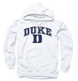 Duke Blue Devils Arch and Logo Hooded Sweatshirt White