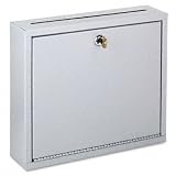 Buddy Products 5625-32 Wall-mountable interoffice mail collection box, 12wx3dx10h, platinum