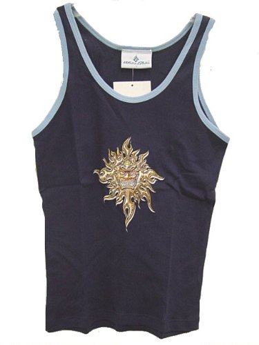 Tribal Sun Tattoo Tank Top Blue Ladies Sun Tattoo Tank $10.00 Sun Tattoo Shirt Walla Balla