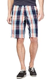 North Coast Pure Cotton Checked Shorts