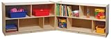 30 High 10-Section 2-Shelf Fold and Lock Mobile Storage (Ready To Assemble)