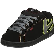 Etnies Little Kid/Big Kid Fader Sneaker,Black/Grey/Red,5 M US Big Kid