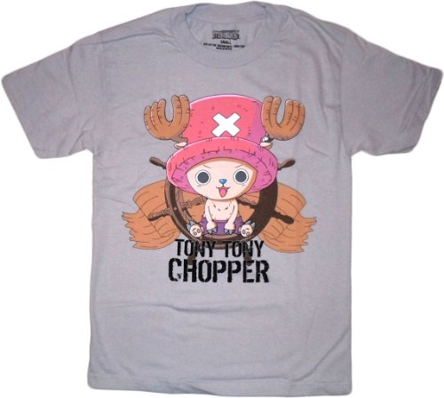 One Piece: Tony Tony Chopper Grey T-Shirt, Adult X-Large