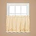 SKL Home Seabreeze Tier Curtain Pair, Sand, 57 inches x 36 inches