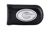 NCAA Georgia Bulldogs Black Crocodile Leather Magnet Concho Money Clip, One Size