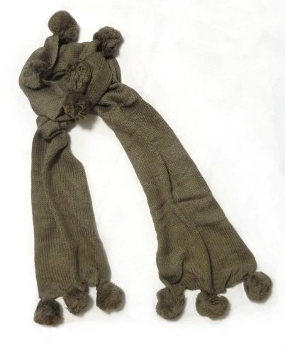 （サウス・ジュン）South JUN　マフラー　ボンボン　キュート　425-3　（ブラウン）