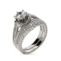 Beautiful Sterling Silver Vintage CZ Wedding Set