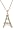 10k Rose Gold Diamond Eiffel Tower Pendant (1/10 cttw, I-J Color, I3 Clarity), 18