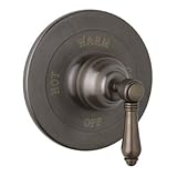 IMAGE OF Rohl A1400LMTCB Country Bath Kit for Pressure Balance with Metal Lever Without Diverter, Tuscan Brass