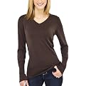 Mossimo&reg; Black: Ultrasoft Vee Neck Sweater - Heather Brown