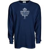 Reebok Toronto Maple Leafs Navy Blue Faded Logo Long Sleeve Thermal T-shirt