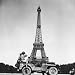 Soldiers of 4th US Infantry Division Looking at Eiffel Tower as They Liberate Capital...