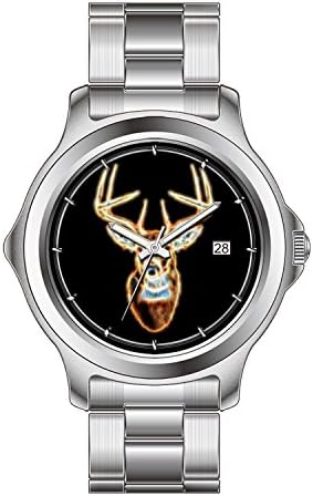 TXMY Custom Watches Fashion Stainless Steel Band Watch Deer Head digital Energy Spirit Wristwatch