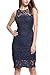 Nemidor Women's Floral Pattern Elegant Sheath Cocktail Lace Dress