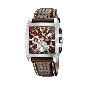 Festina - F16363-2 - Montre Mixte - Quartz Analogique - Bracelet Cuir Marron