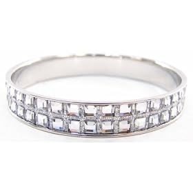 Calvin Klein Stainless Steel Bracelet Bangle with Swarovski Crystals KJ37AB050S