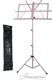 Portable Pink Folding Sheet Music Stand with Carrying Bag