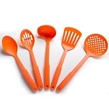 Cook's Corner 5-Piece Nylon Kitchen Utensil Set - Orange