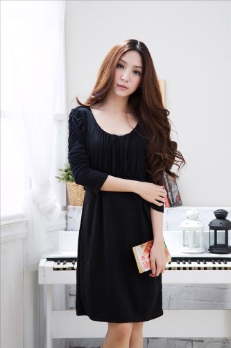 （アンフィニ） infini ウエスト切替ワンピース ブラック ブラウン カーキ LL 3Ｌ 4Ｌ 5Ｌ 大きいサイズ