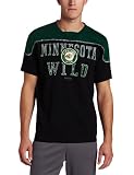 NHL Men's Minnesota Wild Neutral Zone Short Sleeve Crew (Black, Medium)