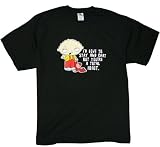 Family Guy - I'd Love to Stay and Chat T-shirt in Black (Stewie Tee)