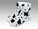 Zhu-Zhu Cow Plush Feet Warmers - Microwavable Slipper Boots