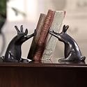 Rabbit Pushing Books Bookend Pair - NOW 20% Off