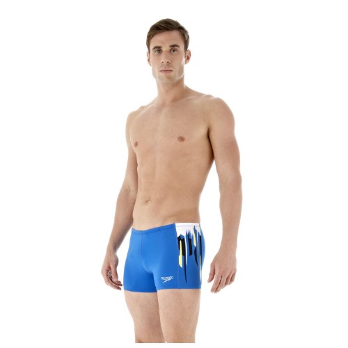 Speedo Herren Aquashort DivePower Placement Panel, blau-gelb, 4, 8045107882 Preisvergleich