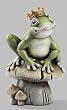 12.5" Joseph's Studio Frog Prince Sitting on a Mushroom Outdoor Garden Statue